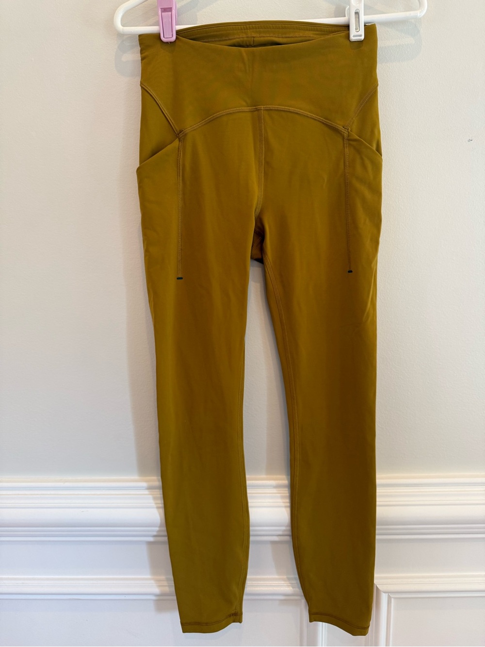 Lululemon Power Thru HR Tight High-Rise 25 inch Leggings Gold Spice Workout - Picture 3 of 11